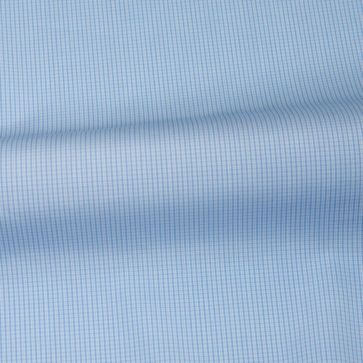 Supraluxe Light Blue Popelin Check 2