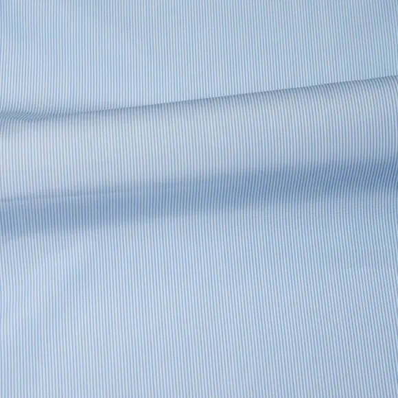 Supraluxe Azzurro Popelin Righe 3 - 3