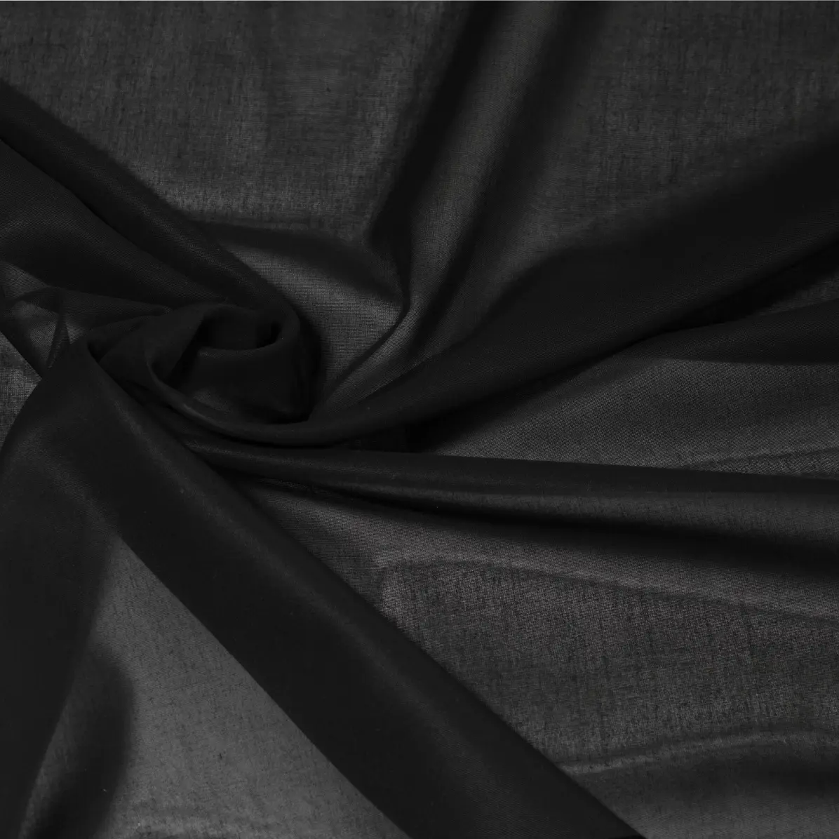 Voile Surselva Black Voile Solid plain