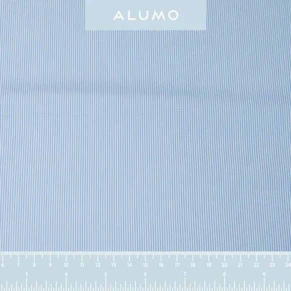 Supraluxe Azzurro Popelin Righe 3 - 2