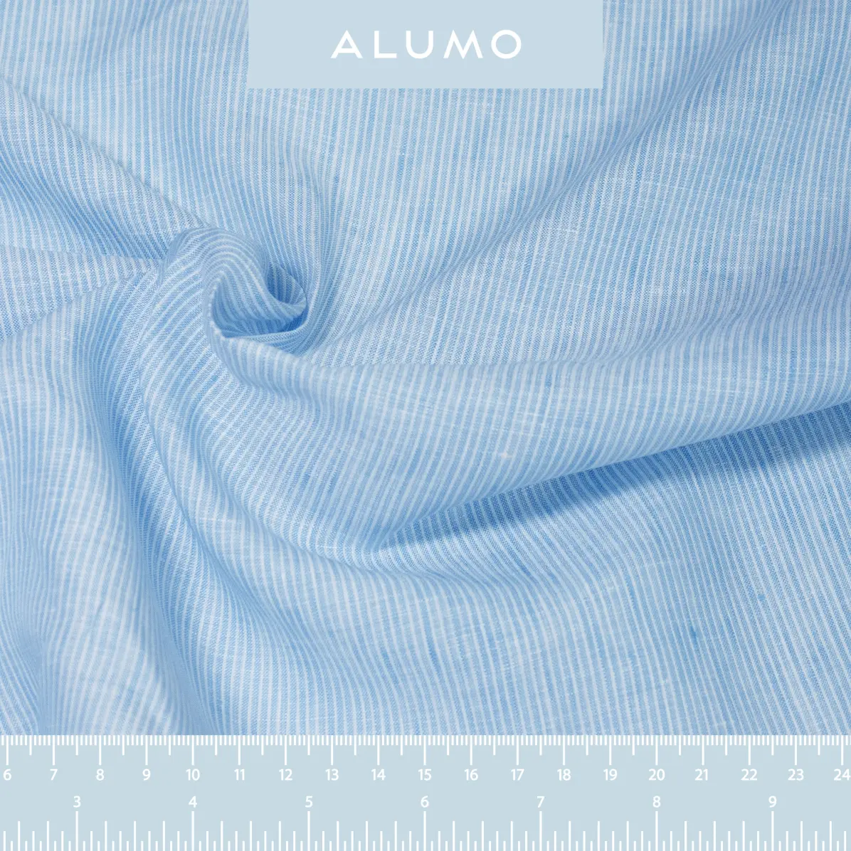 Centolino Medium Blue Popelin Stripes 1