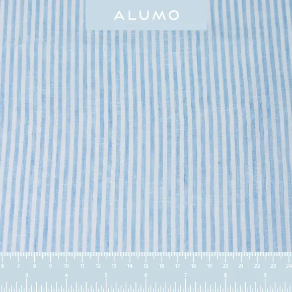 Centolino Medium Blue Popelin Stripes 2