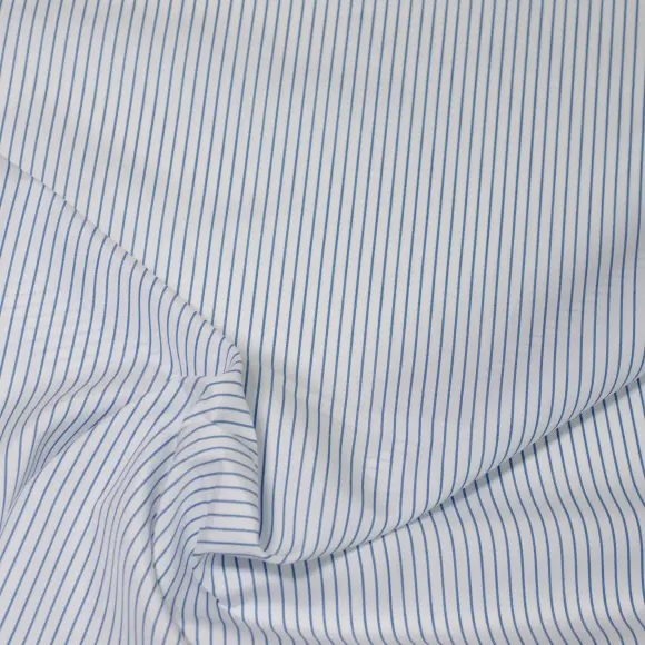 Soyella Duecento Medium Blue Popelin Stripes 3