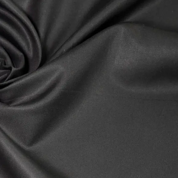 Salvatore Triplo Black Popelin Solid plain