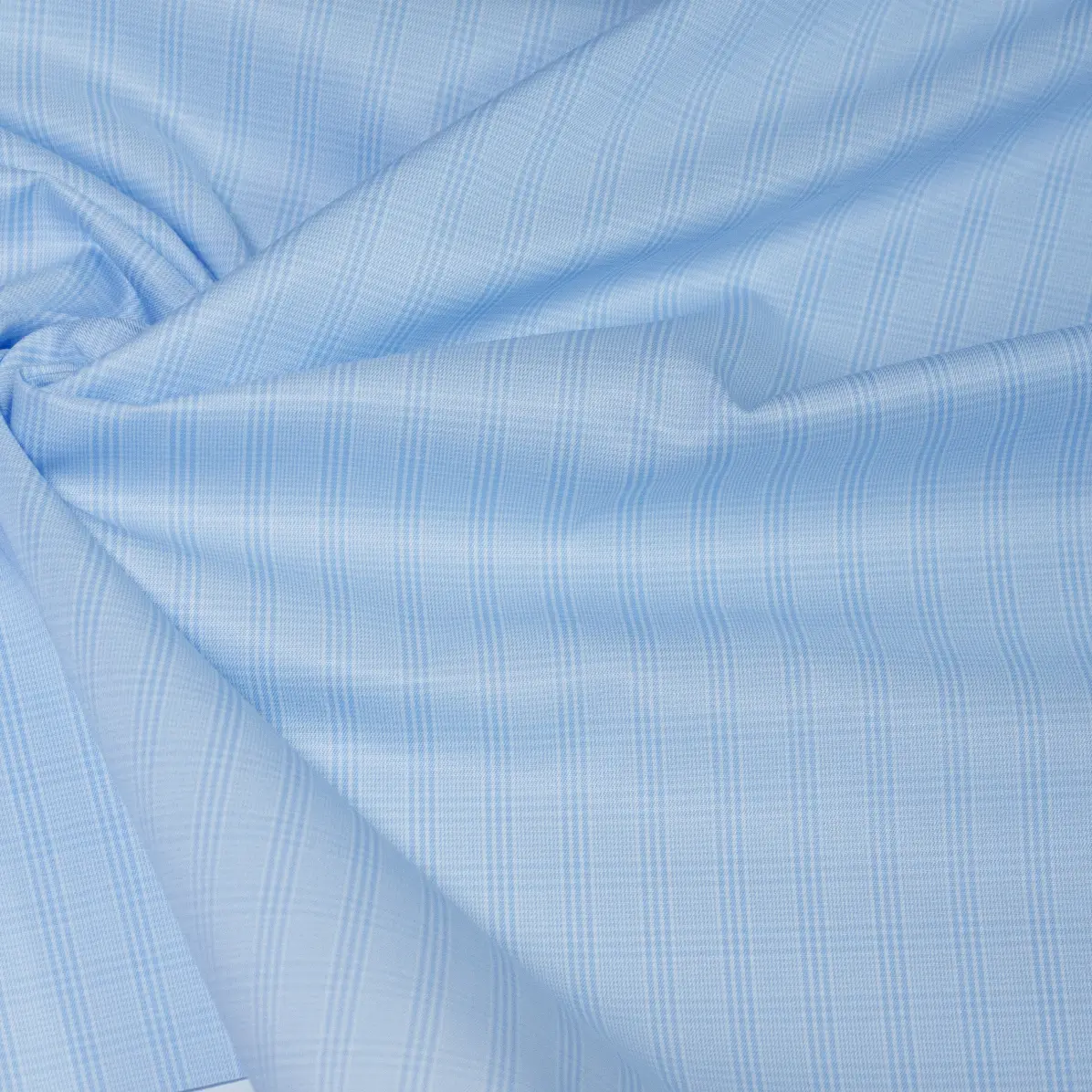 Salvatore Triplo Light Blue Twill Check