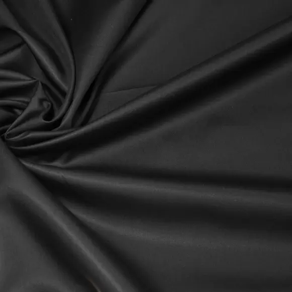 Soyella Duecento Black Popelin Solid plain