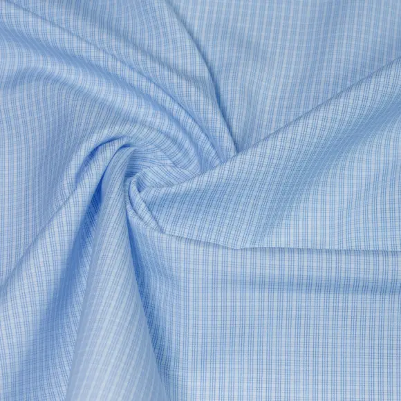 Sea Island Blu medio Popelin Quadri 2