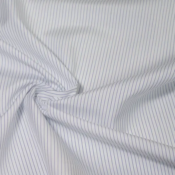 Sea Island Medium Blue Popelin Stripes 5