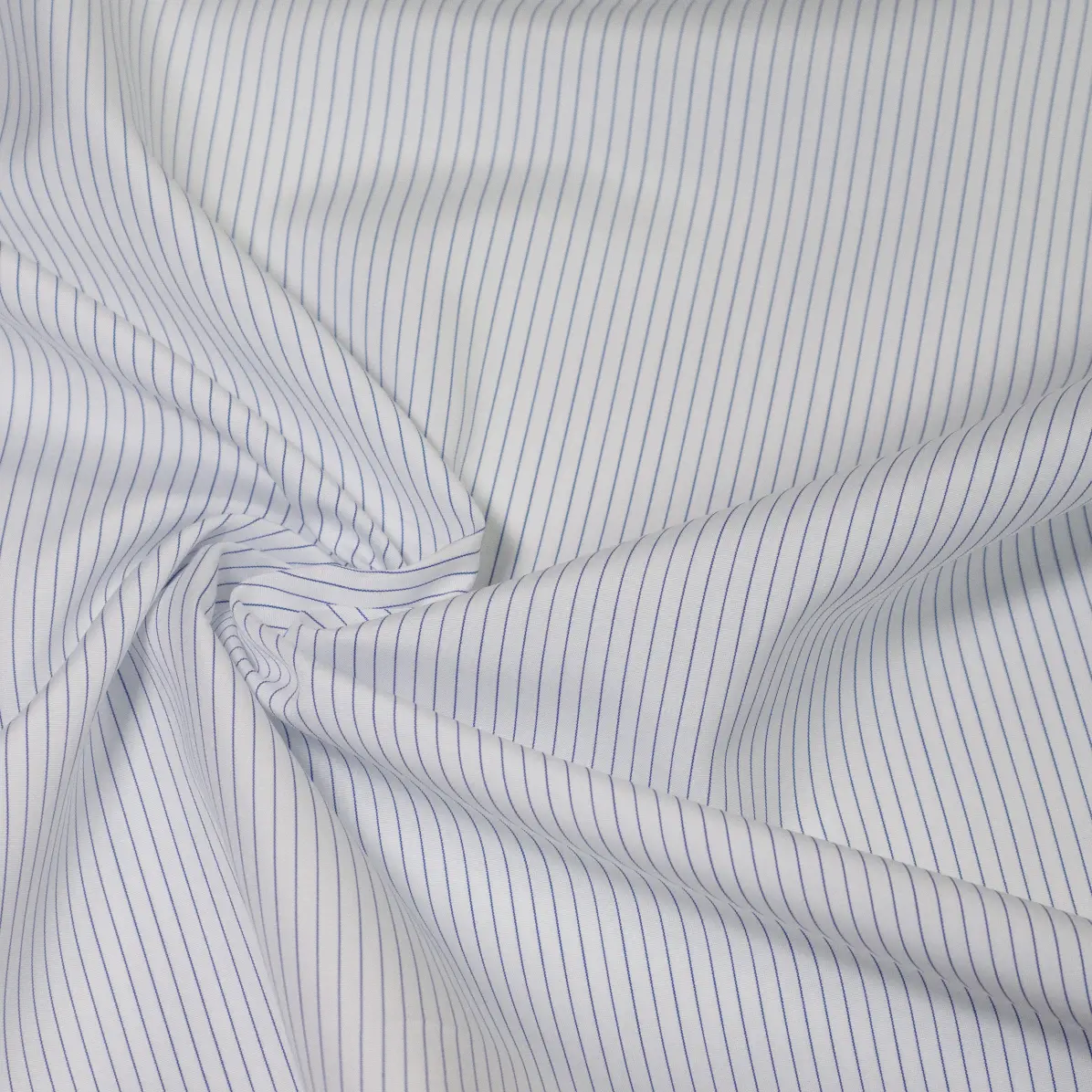 Sea Island Medium Blue Popelin Stripes 5