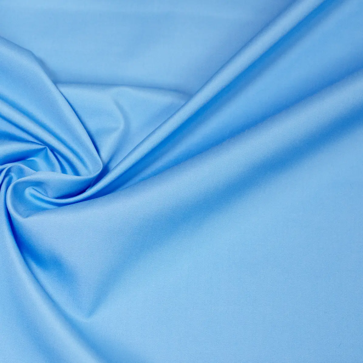 Sea Island Medium Blue Popelin Solid plain 1