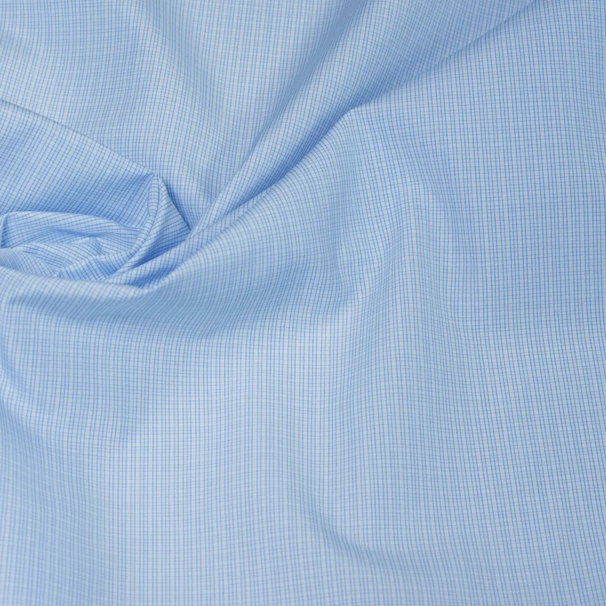 Supraluxe Medium Blue Popelin Check 3