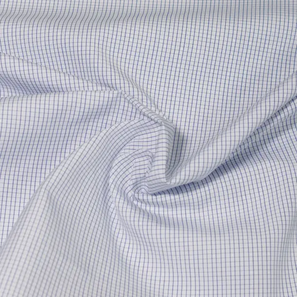 Supraluxe Premio Bleu moyen Dobby/Structuré Carreaux 2