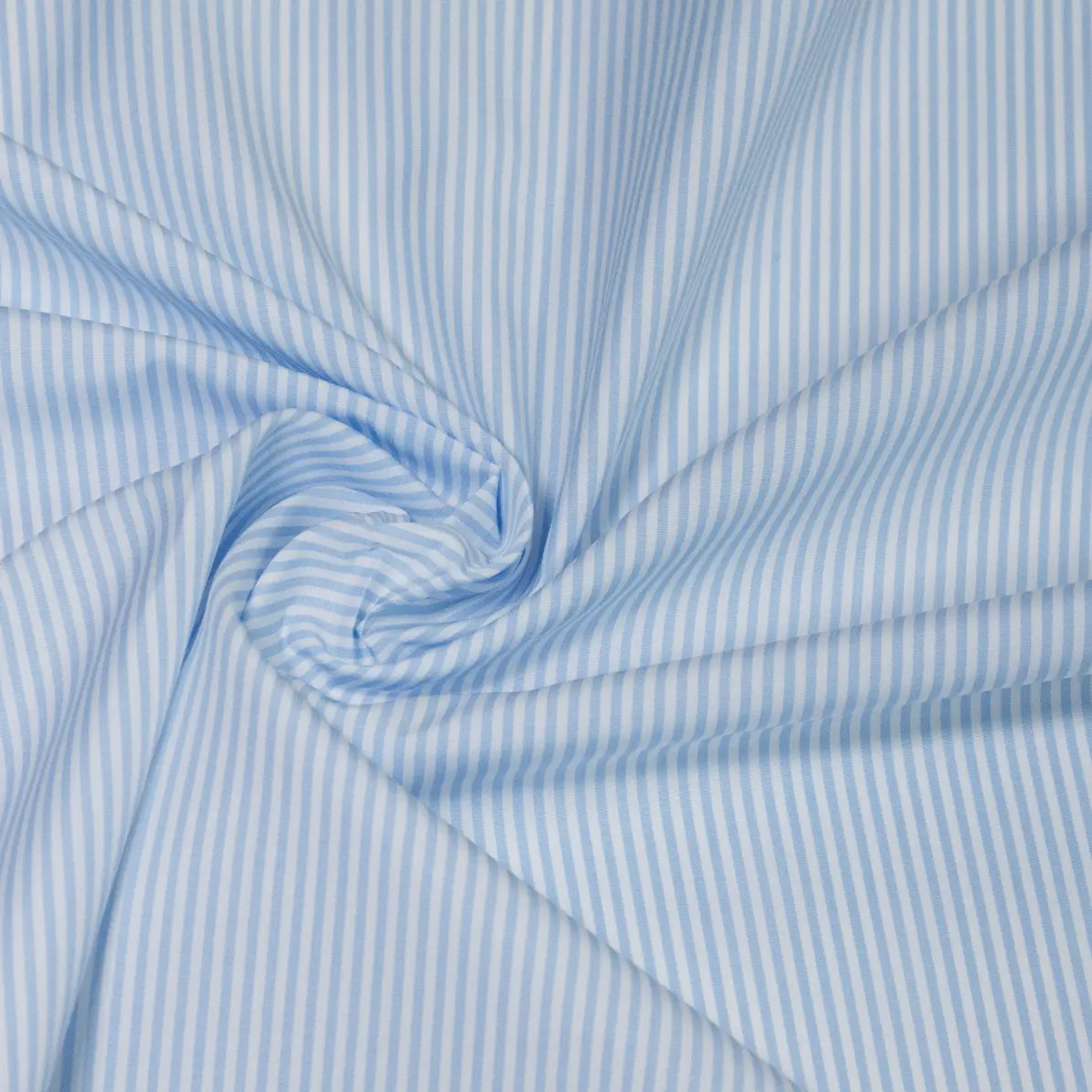 Soyella Bleu clair Popeline Rayures 2