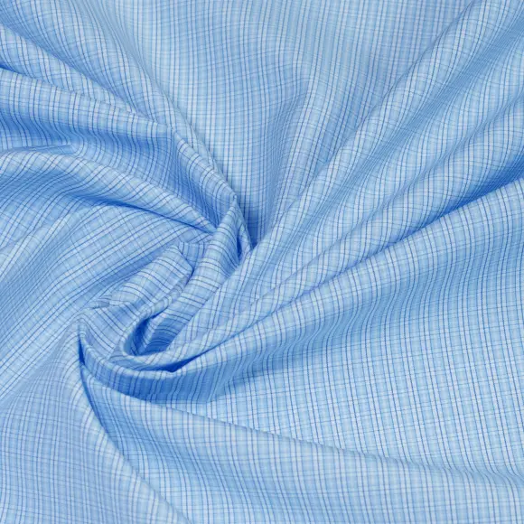 Soyella Blu medio Popelin Quadri 2