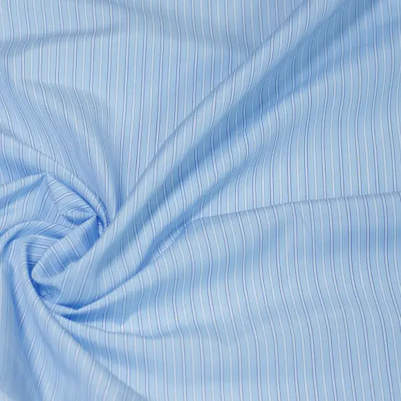 Soyella Bleu moyen Popeline Carreaux 3