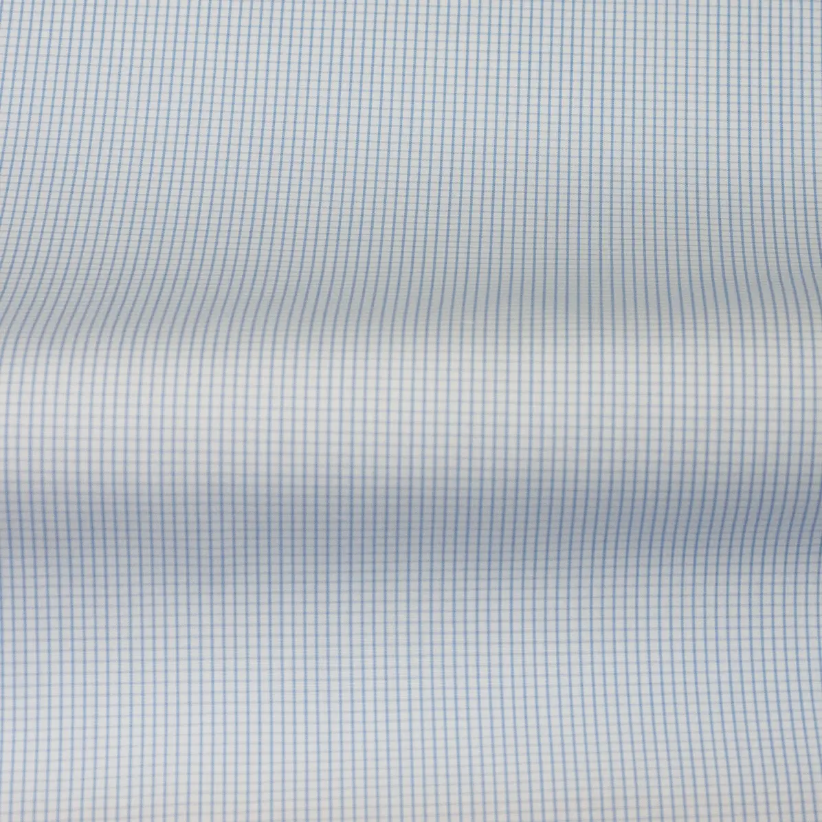 Supraluxe Light Blue Popelin Check 1