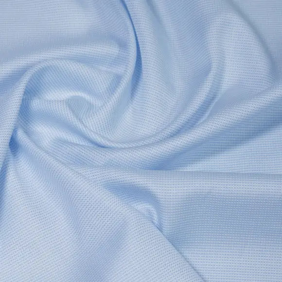 Genio Light Blue Oxford Solid Plain Structured