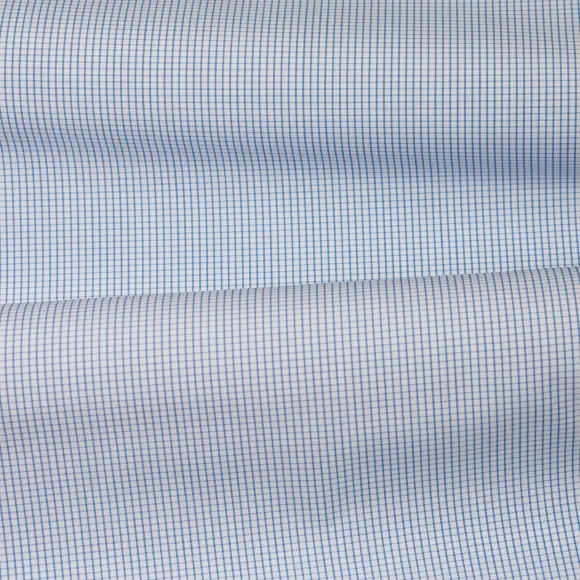 Supraluxe Medium Blue Popelin Check 1 - 3