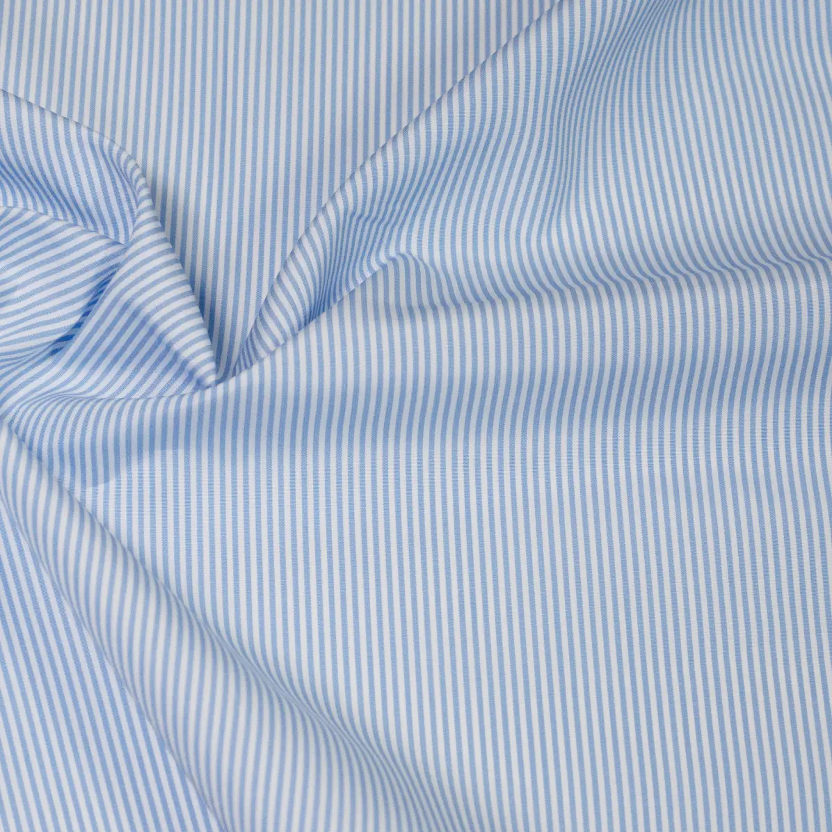 Supraluxe Azzurro Popelin Righe 1