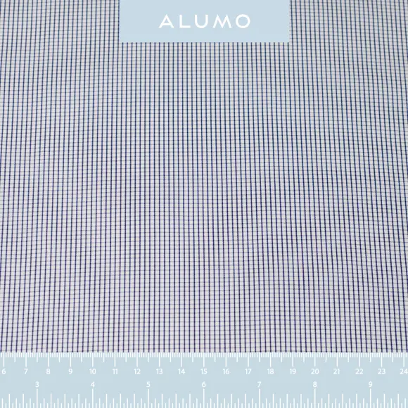 Supraluxe Bleu foncé Popeline Carreaux 1 - 2