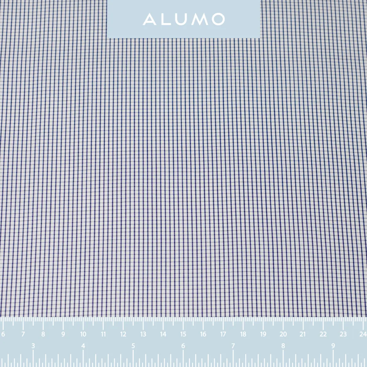 Supraluxe Bleu foncé Popeline Carreaux 1