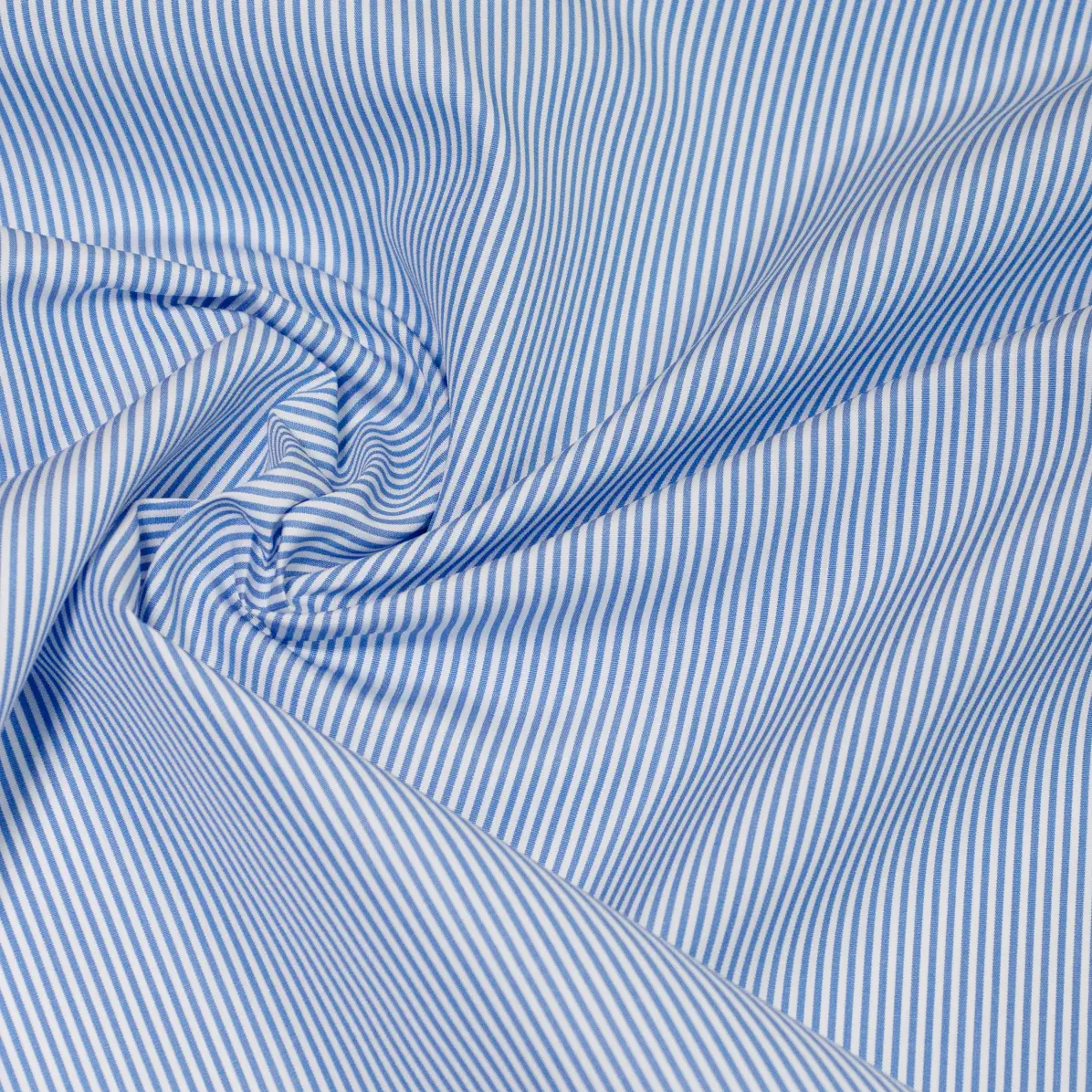 Supraluxe Medium Blue Popelin Stripes 1