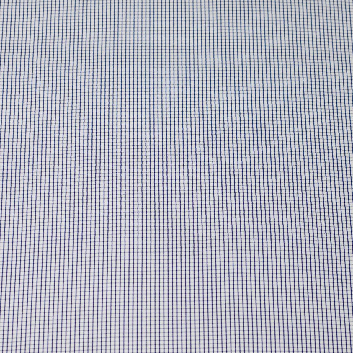 Supraluxe Bleu foncé Popeline Carreaux 1