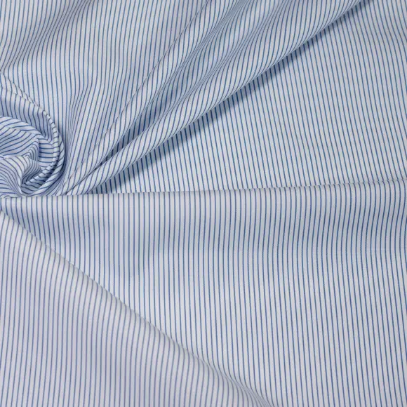 Supraluxe Medium Blue Popelin Stripes 2