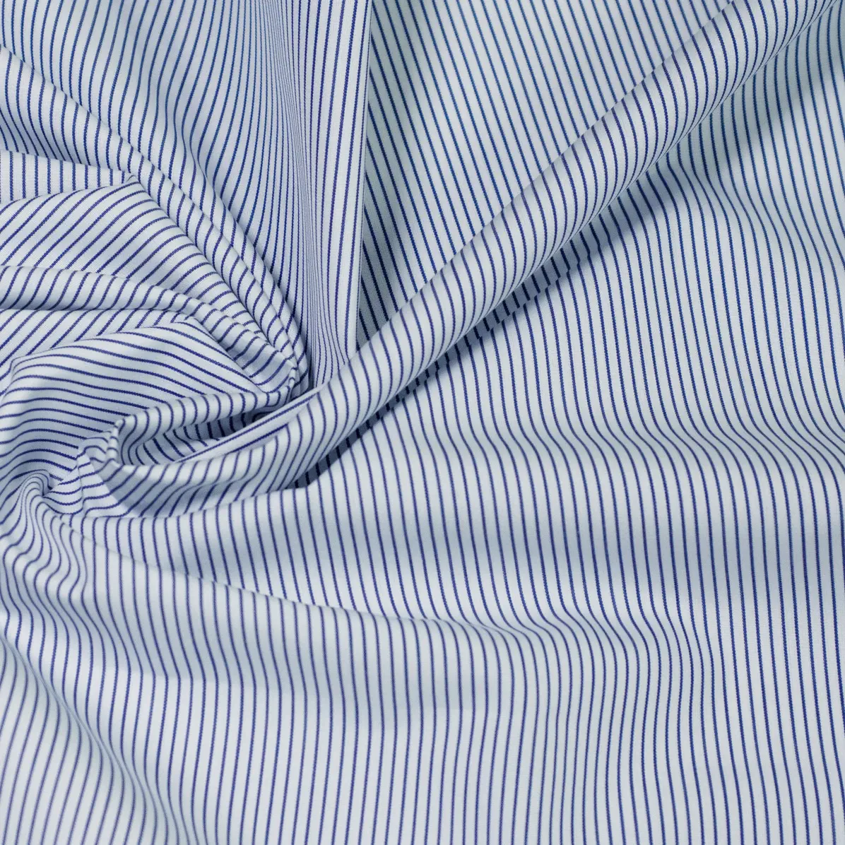 Supraluxe Dark Blue Popelin Stripes 2