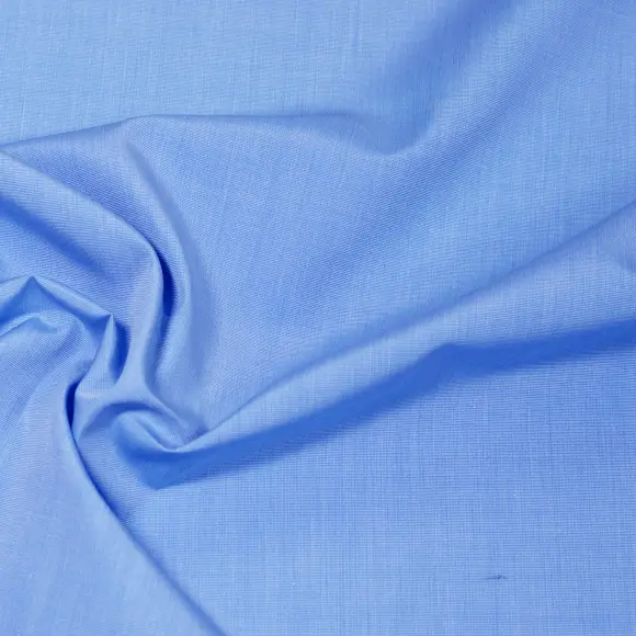 Supraluxe Blu medio Popelin Tinta unita 3