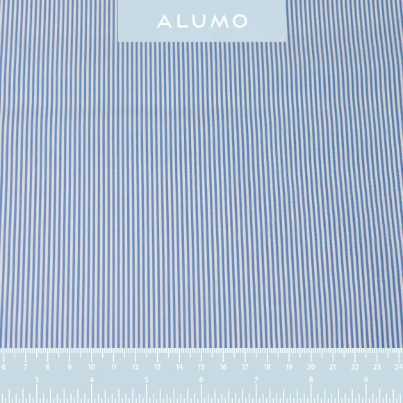 Supraluxe Medium Blue Popelin Stripes 1 - 2