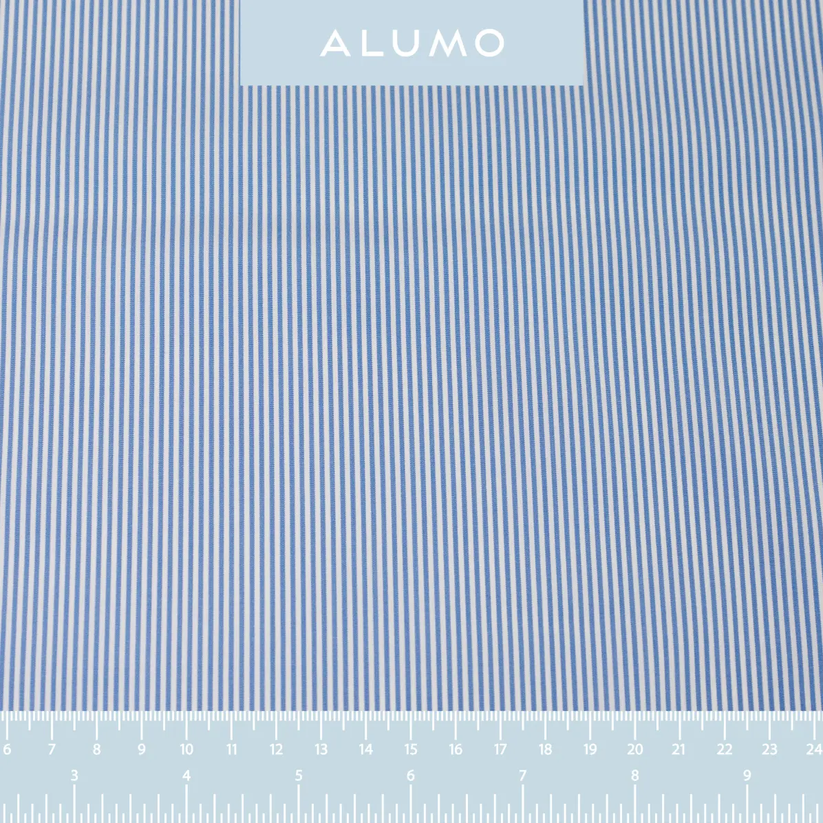 Supraluxe Medium Blue Popelin Stripes 1