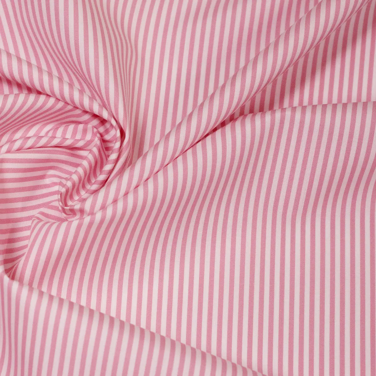 Supraluxe Rose Popeline Rayures 1