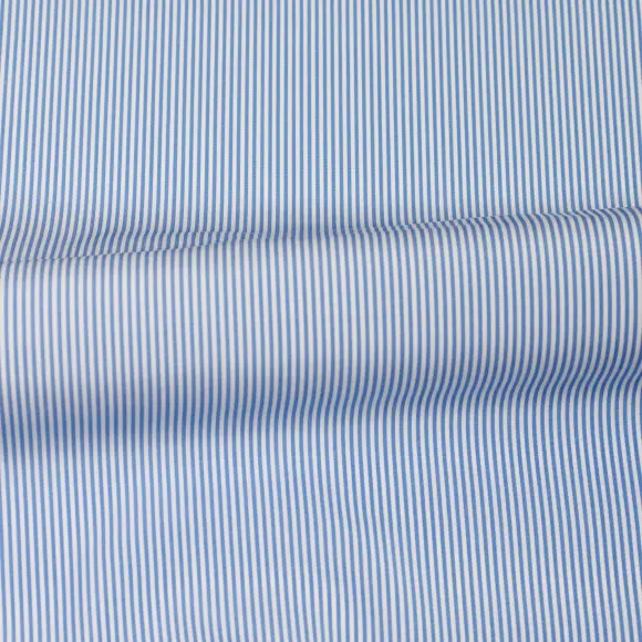 Supraluxe Medium Blue Popelin Stripes 1 - 3