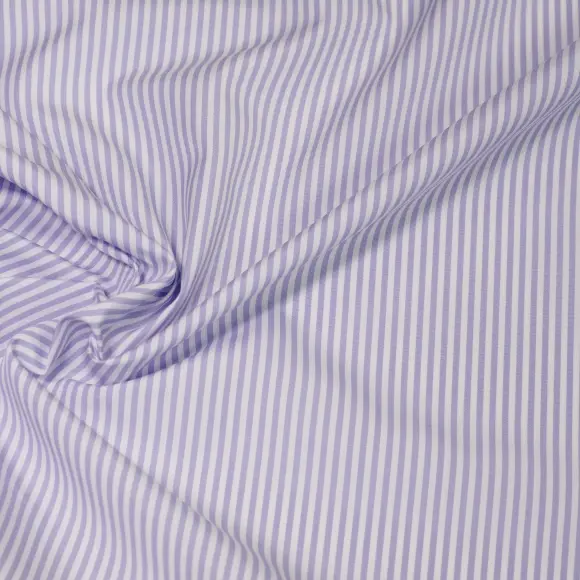 Supraluxe Lila Popelin Streifen 1