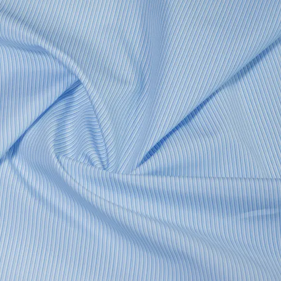 Supraluxe Medium Blue Popelin Stripes 4
