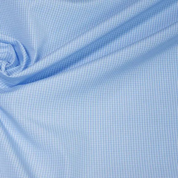 Supraluxe Medium Blue Popelin Check 2