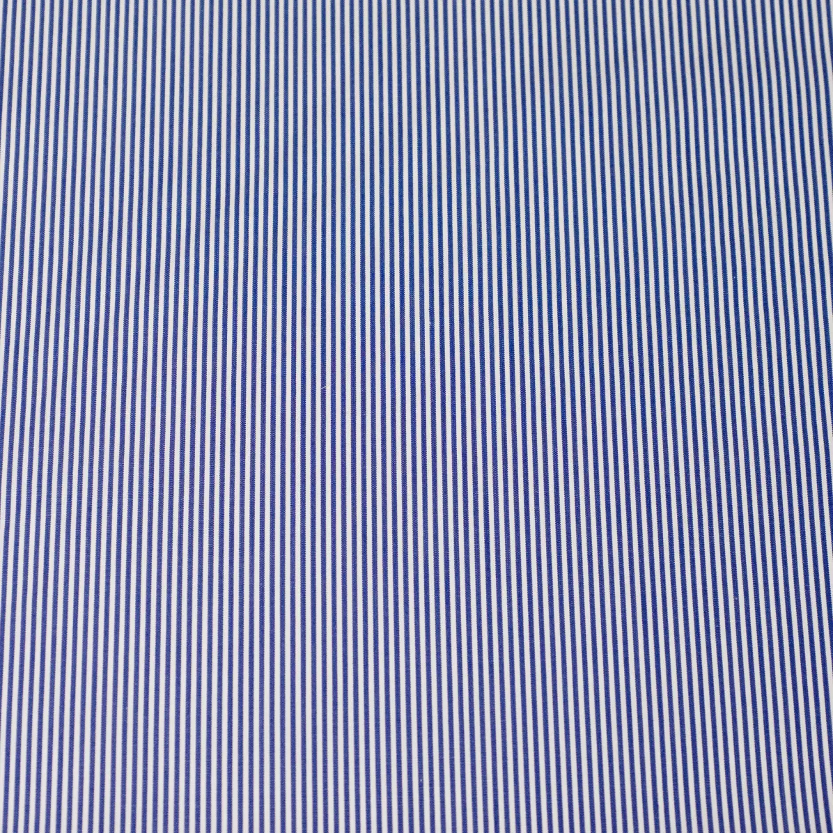 Supraluxe Bleu foncé Popeline Rayures 1