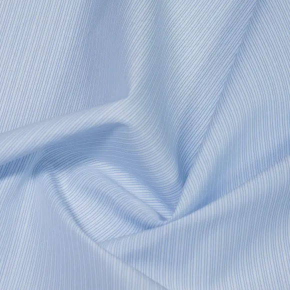 Supraluxe Medium Blue Popelin Stripes 5