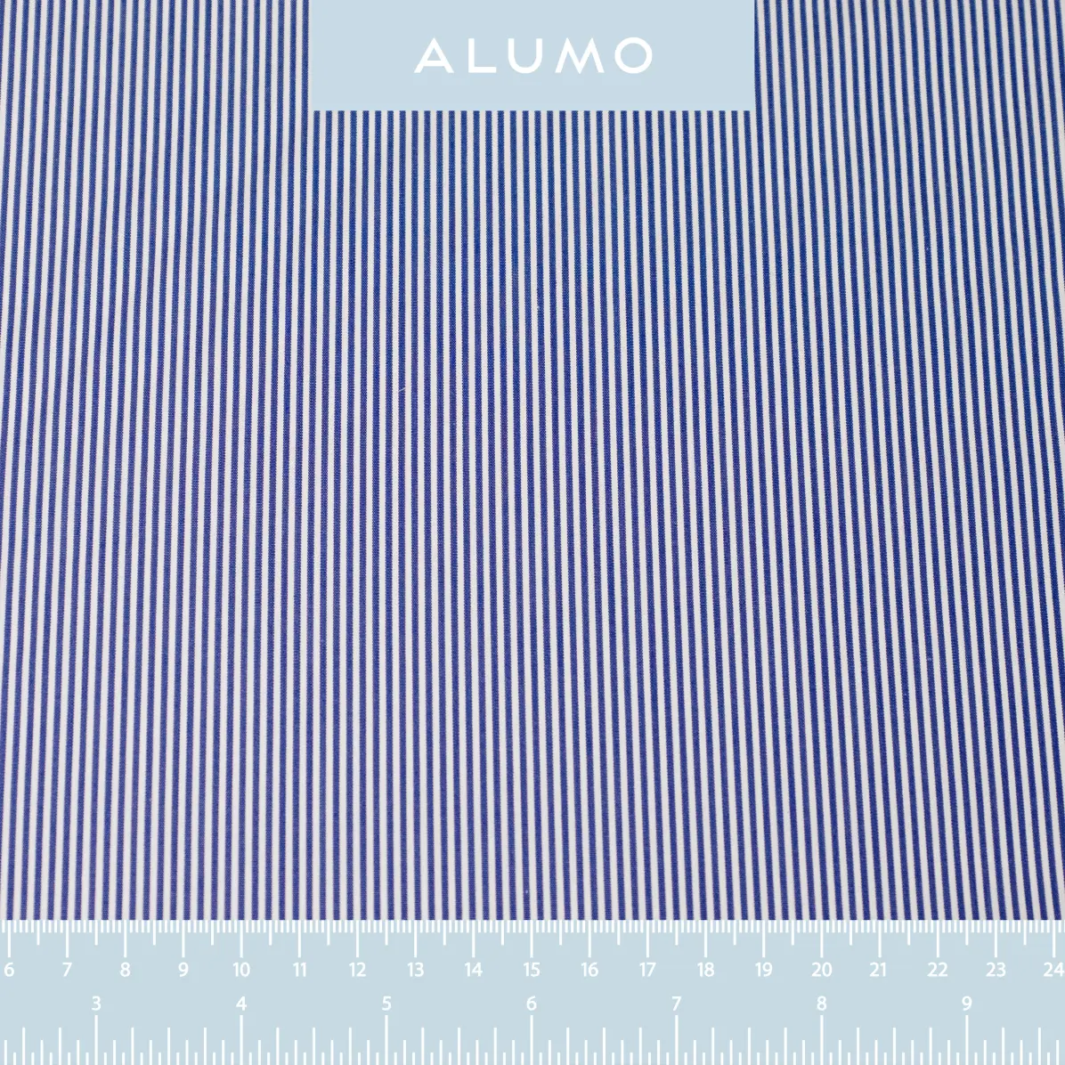 Supraluxe Bleu foncé Popeline Rayures 1