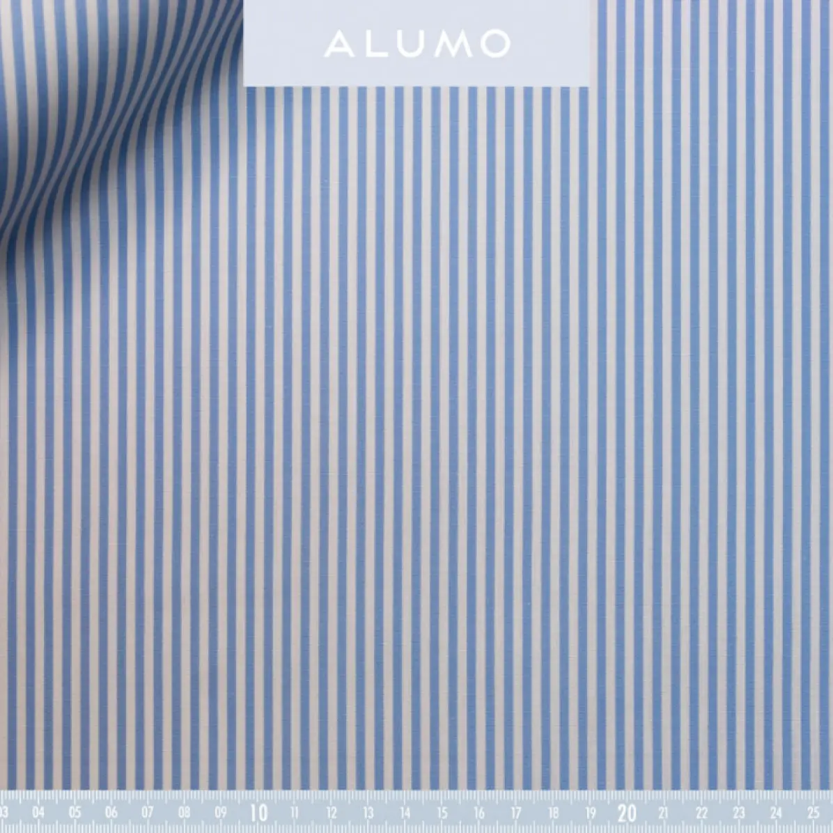 Supraluxe Azzurro Popelin Righe 4