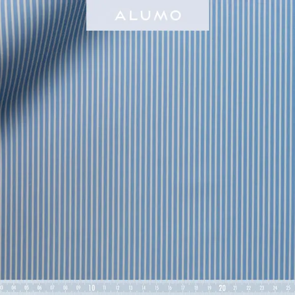 Supraluxe Voyage Light Blue Popelin Stripes