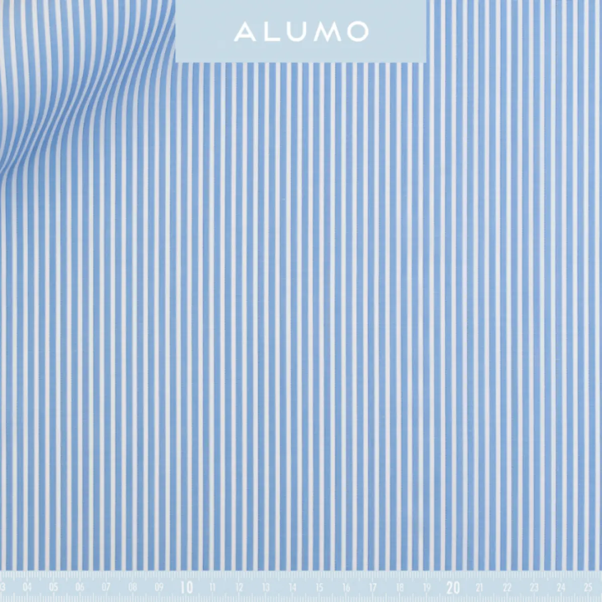 Superior Blu medio Popelin Righe 2