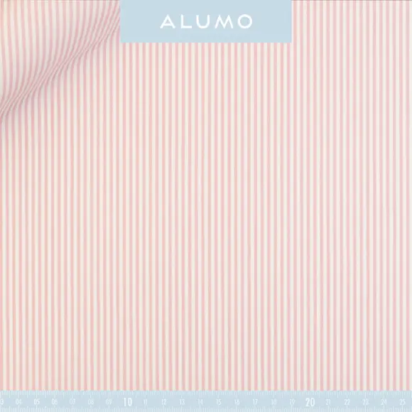 Superior Stretch Rosa Popelin Righe