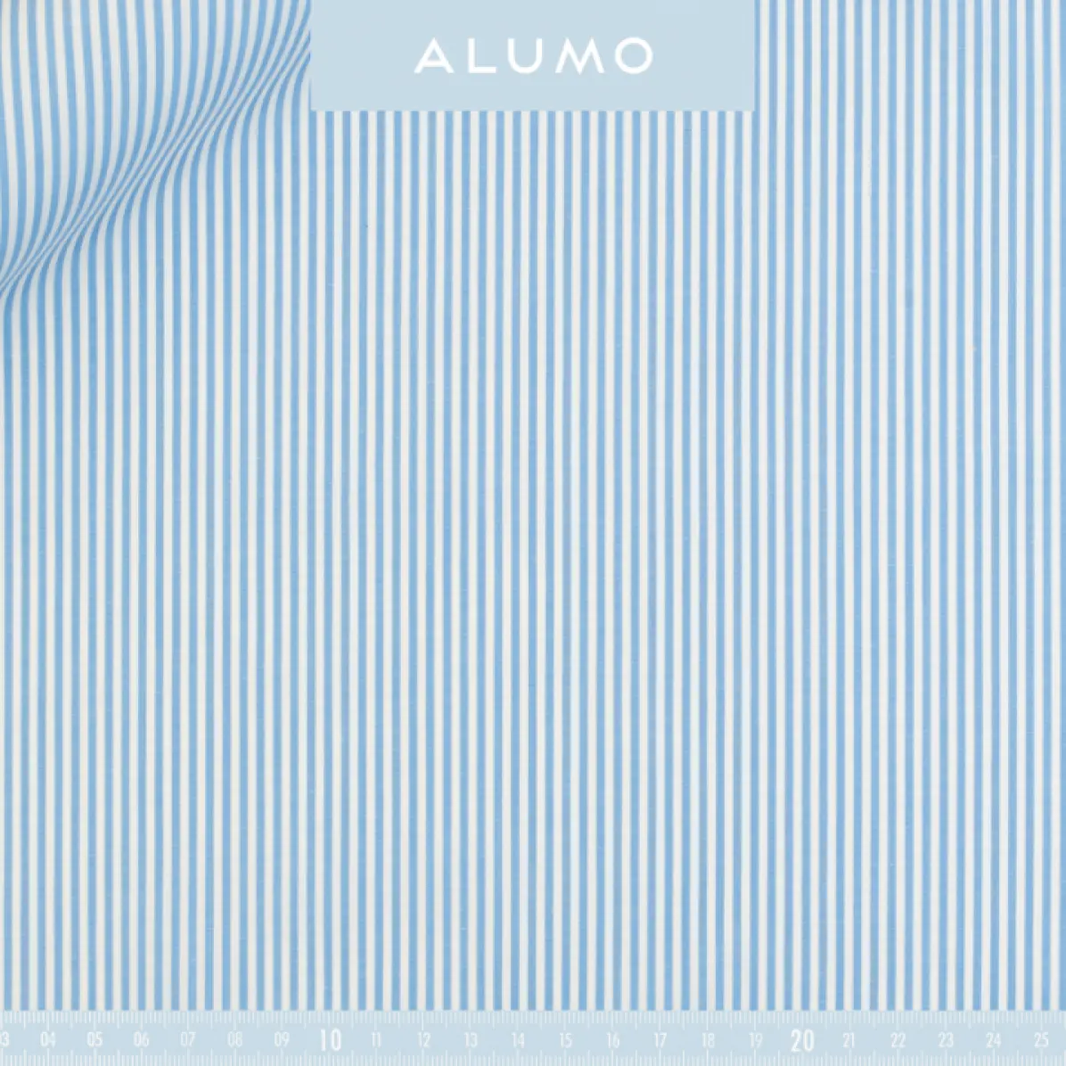 Superior Stretch Medium Blue Popelin Stripes