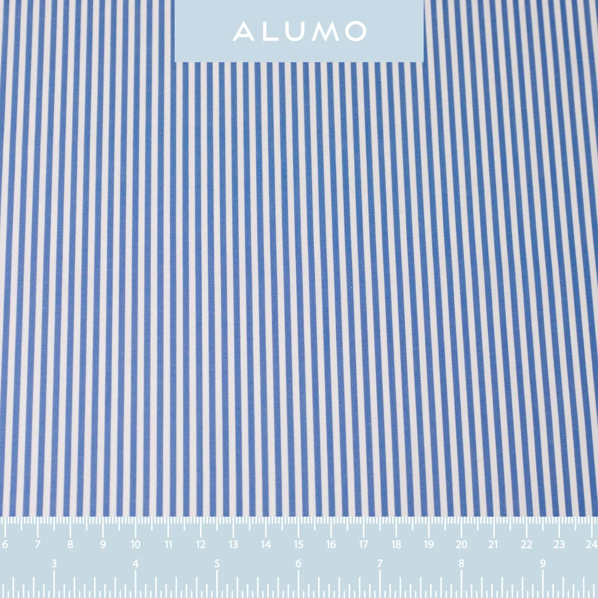 Supraluxe Mittelblau Popelin Streifen 3