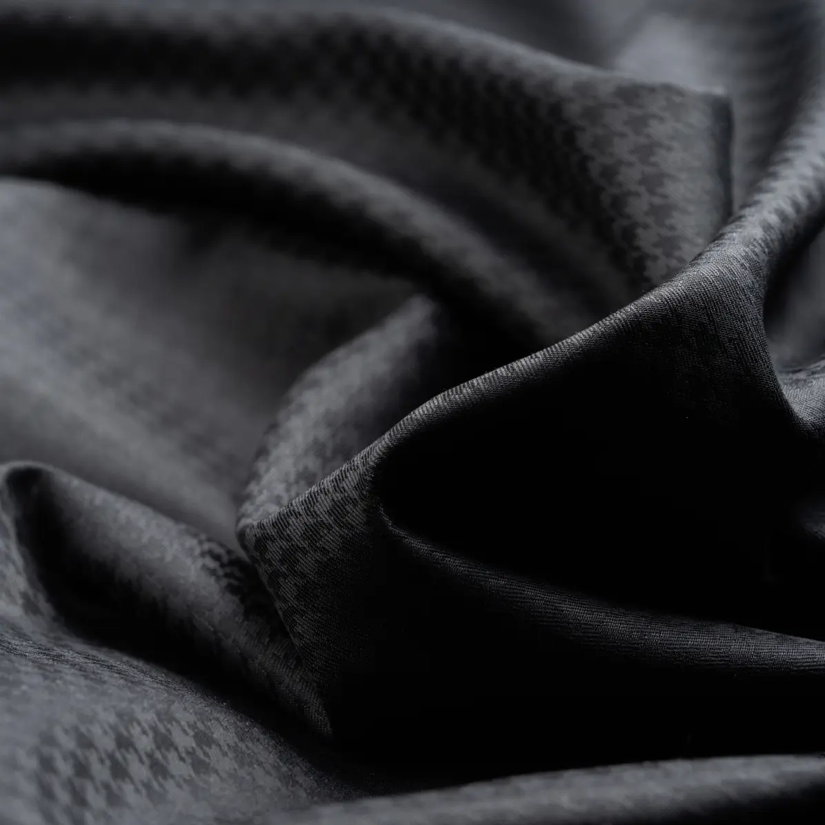 Supraluxe Dobby Schwarz Jacquard Strukturierte einfarbiger 2