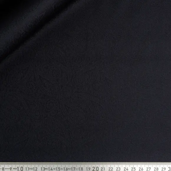 Supraluxe Dobby Schwarz Jacquard Strukturierte einfarbiger 1