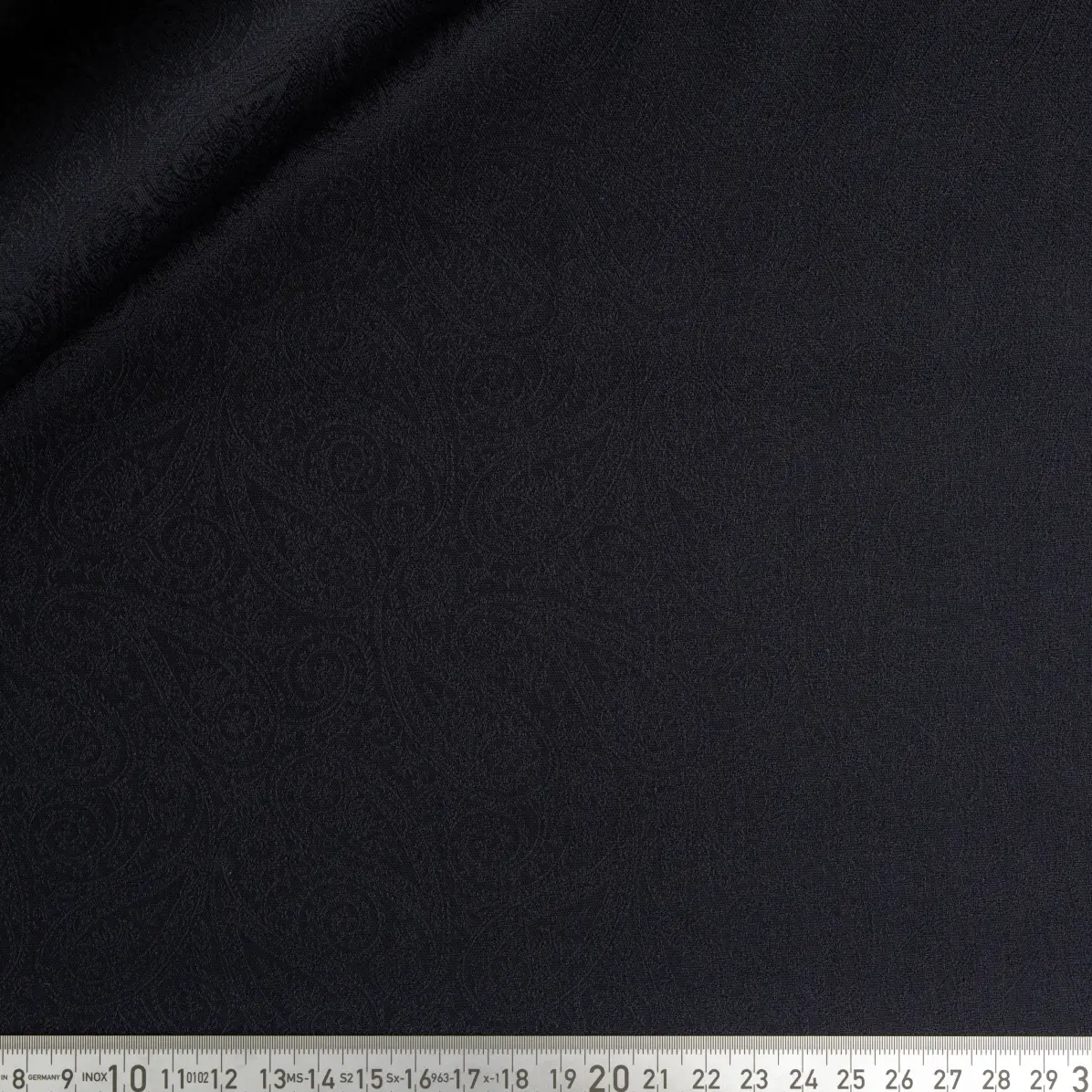 Supraluxe Dobby Schwarz Jacquard Strukturierte einfarbiger 1