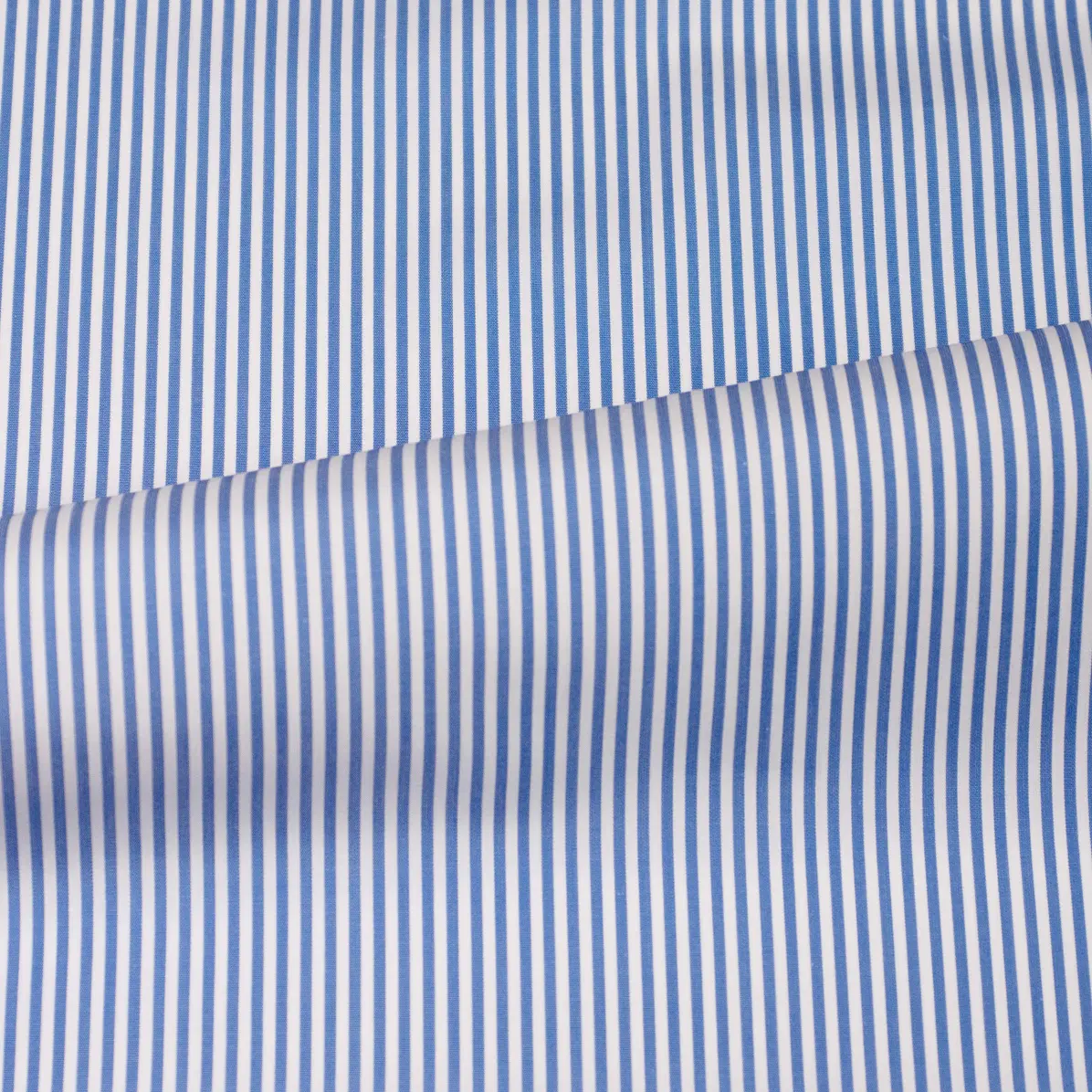 Supraluxe Mittelblau Popelin Streifen 3